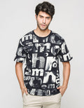 T Zone Short Sleeve T-Shirt Print Theme City Mono