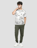 T Zone Short Sleeve T-Shirt Fullprint Theme City Mono