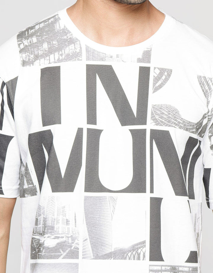 T Zone Short Sleeve T-Shirt Photoprint Theme City Mono