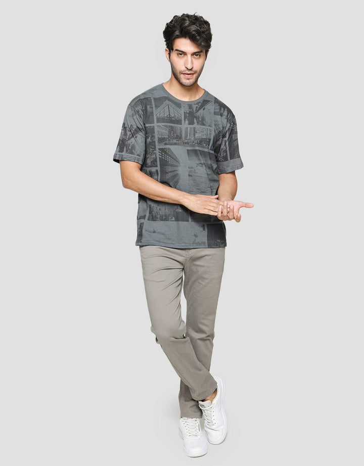 T Zone Short Sleeve T-Shirt Theme City Mono