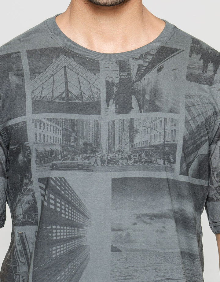 T Zone Short Sleeve T-Shirt Theme City Mono