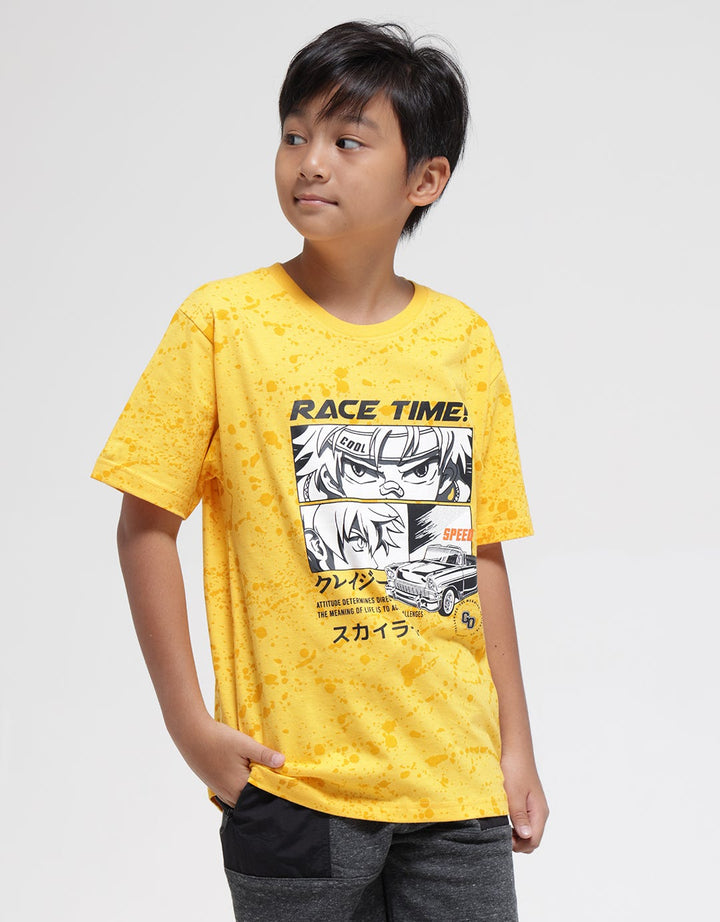 Aero Short Sleeve T-Shirt Print Race Time Splash