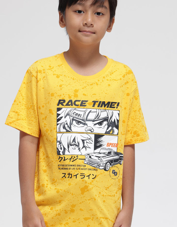 Aero Short Sleeve T-Shirt Print Race Time Splash
