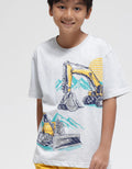 Aero Short Sleeve T-Shirt Print Digger Truck