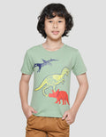 Little M Kaos Lengan Pendek Anak Laki-laki Print Dino