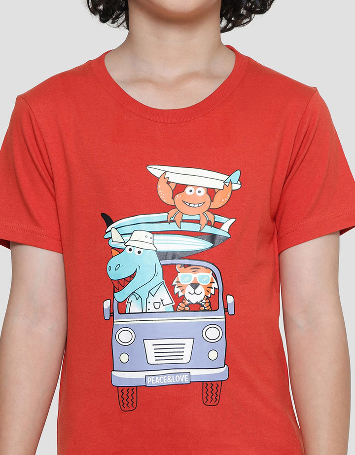 Little M Animal Kaos Lengan Pendek Anak Laki-laki