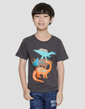 Little M Dino Kaos Lengan Pendek Anak Laki-Laki