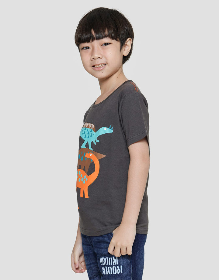 Little M Dino Kaos Lengan Pendek Anak Laki-Laki