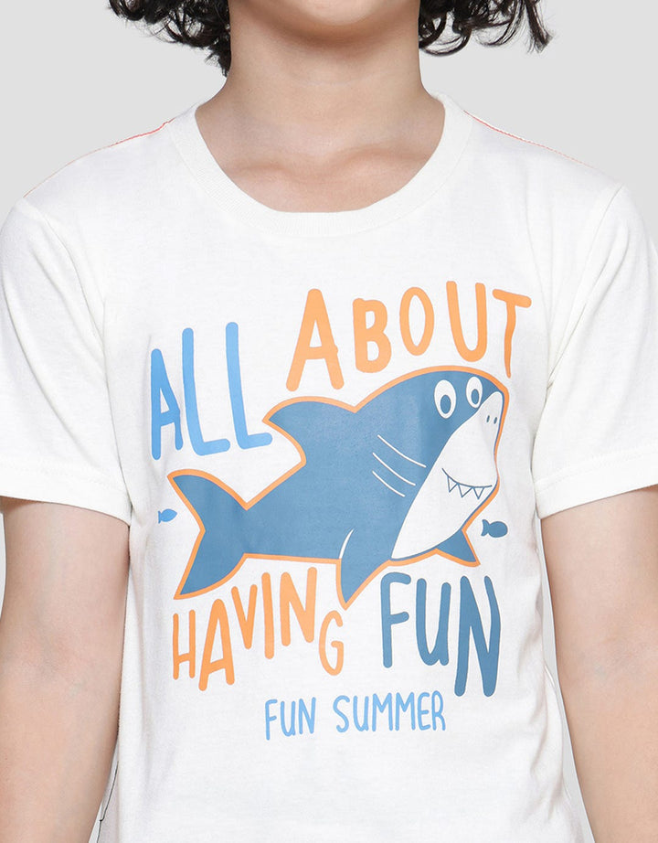 Little M All About Having Fun Kaos Lengan Pendek Anak Laki-Laki