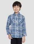 Little M Checked Print Flanel Kemeja Anak Laki-Laki