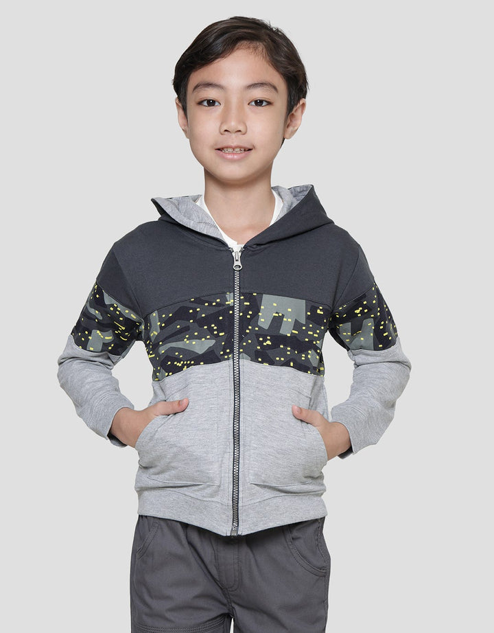 Little M Print Abstrak Cut N Sewn Jaket Anak Laki-Laki