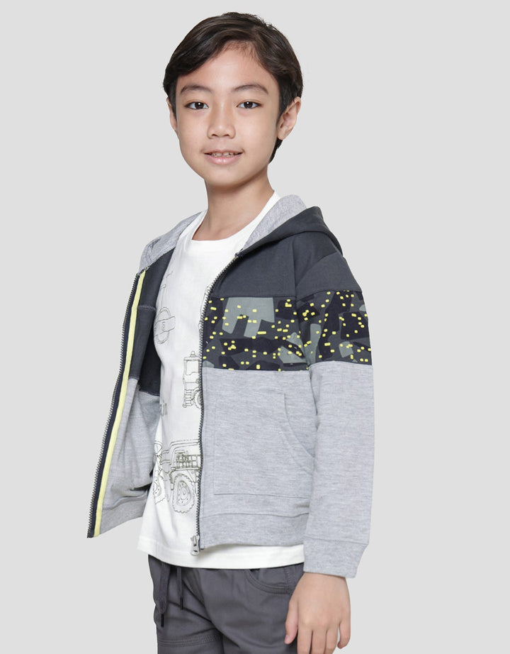 Little M Print Abstrak Cut N Sewn Jaket Anak Laki-Laki