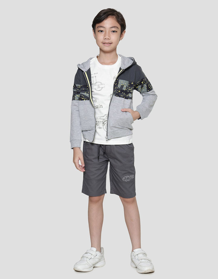 Little M Print Abstrak Cut N Sewn Jaket Anak Laki-Laki