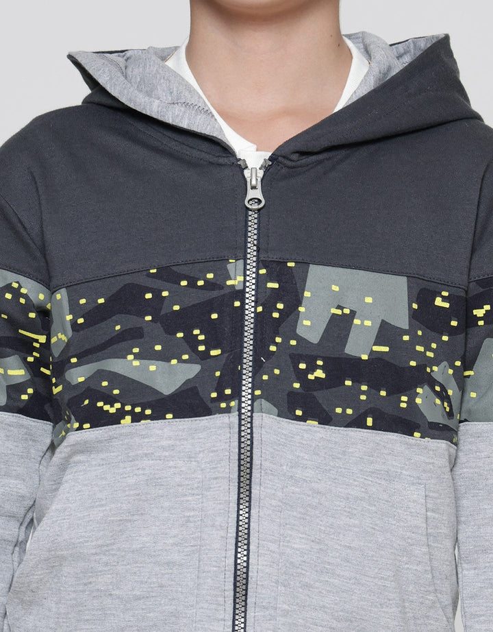 Little M Print Abstrak Cut N Sewn Jaket Anak Laki-Laki