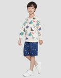 Little M Dino Print Sweater Anak Laki-laki