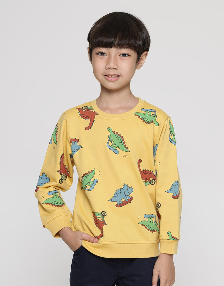 Little M Sweater Anak Laki-laki Print Dino