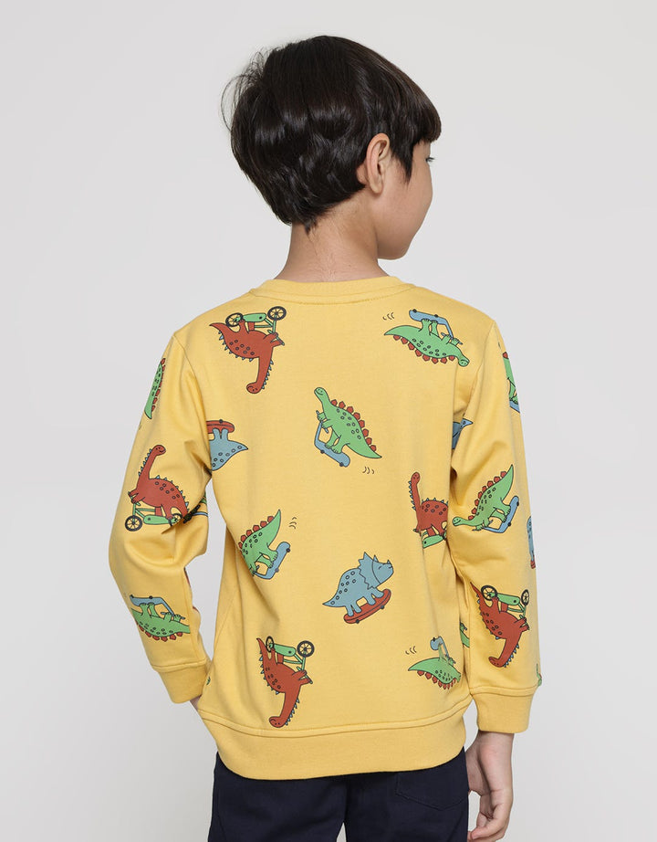 Little M Sweater Anak Laki-laki Print Dino