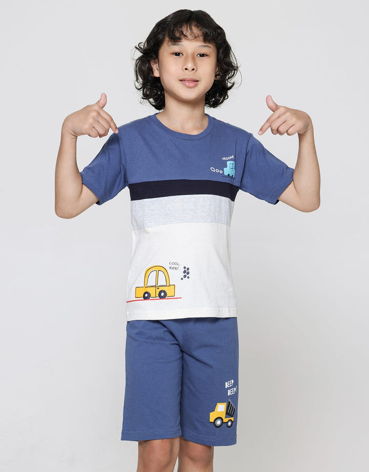 Little M CST Car Print Kaos Anak Laki-laki
