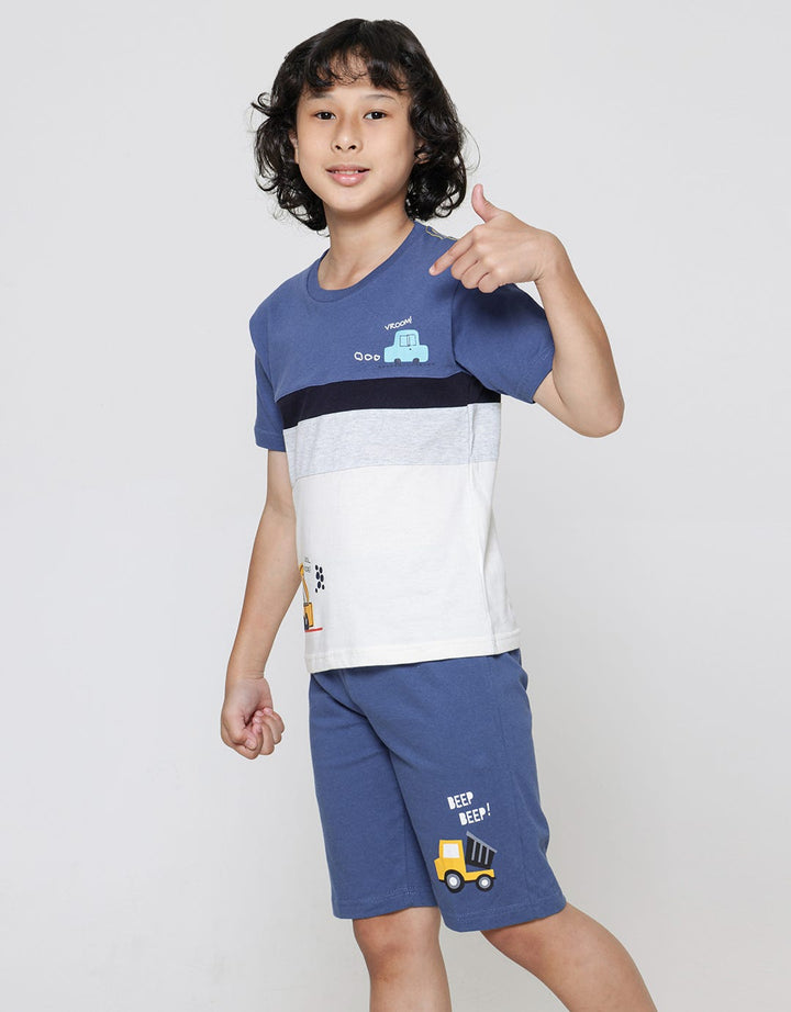 Little M CST Car Print Kaos Anak Laki-laki
