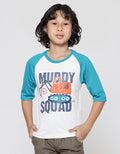 Little M Kaos Raglan 3/4 Anak Laki-laki Print Muddy Squad
