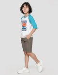Little M Kaos Raglan 3/4 Anak Laki-laki Print Muddy Squad