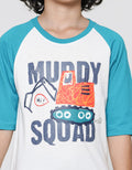 Little M Kaos Raglan 3/4 Anak Laki-laki Print Muddy Squad