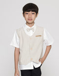 Little M Boys Short Sleeve Slub Vest Stripe Shirt