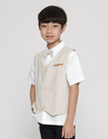Little M Boys Short Sleeve Slub Vest Stripe Shirt