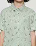 Little M Short Sleeve Shirt Fullprint Dino