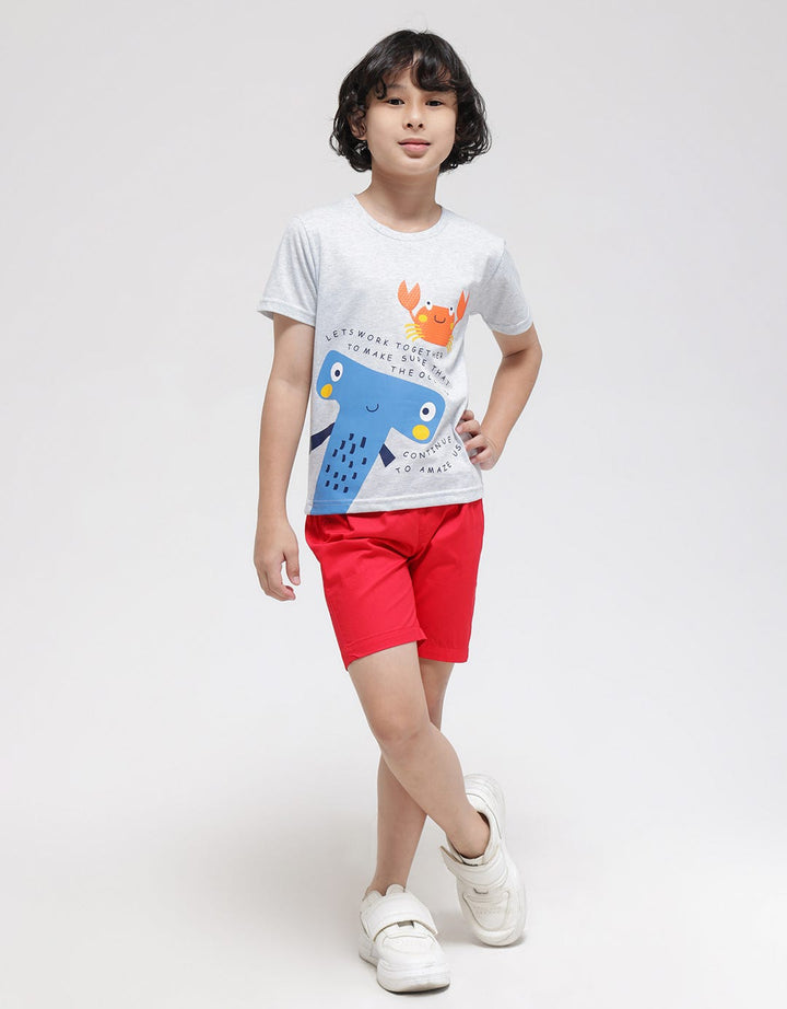 Little M Twill Woven Celana Pendek Anak Laki-laki