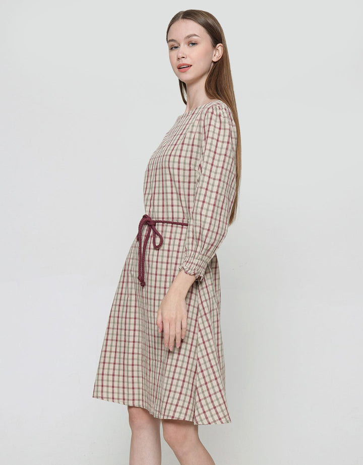 Expand Xetaya Dress Belt Wanita Print Square