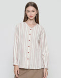 Expand Retta Blouse Wanita Motif Garis