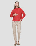 Exit Meriya Blouse Wanita Print Square