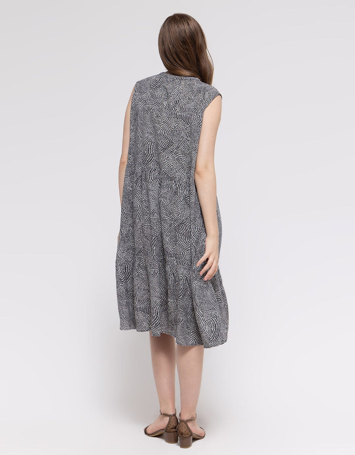 Connexion Short Sleeve Midi Dress Print