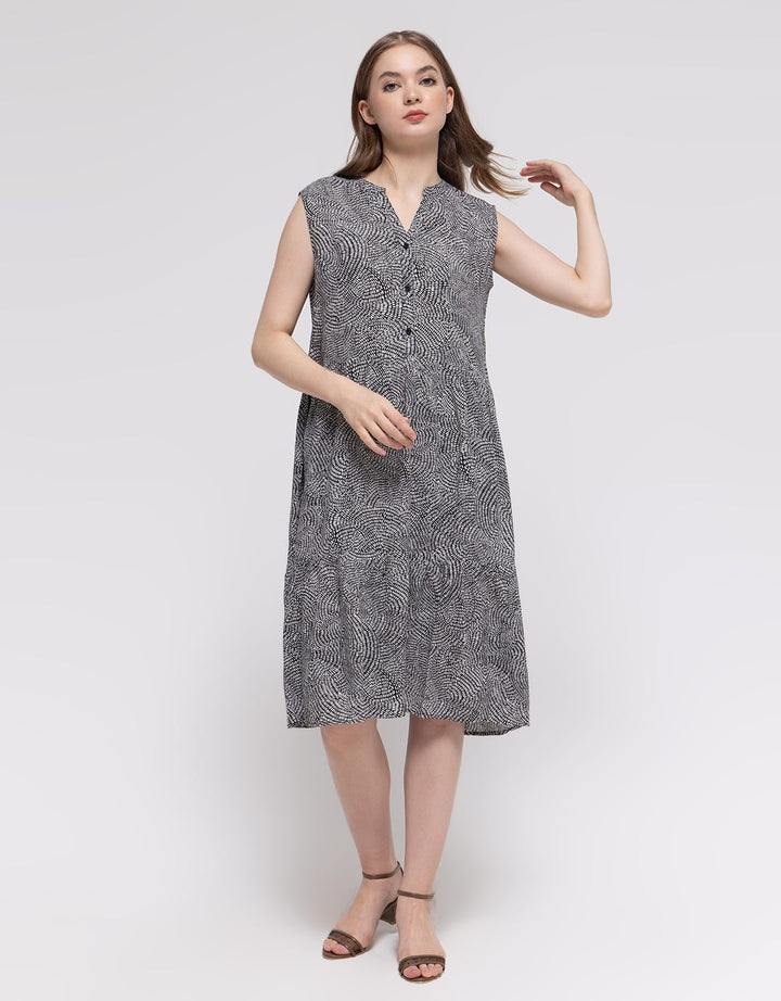 Connexion Short Sleeve Midi Dress Print