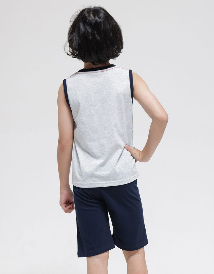 Little M Top - Bottom Set Singlet Trex