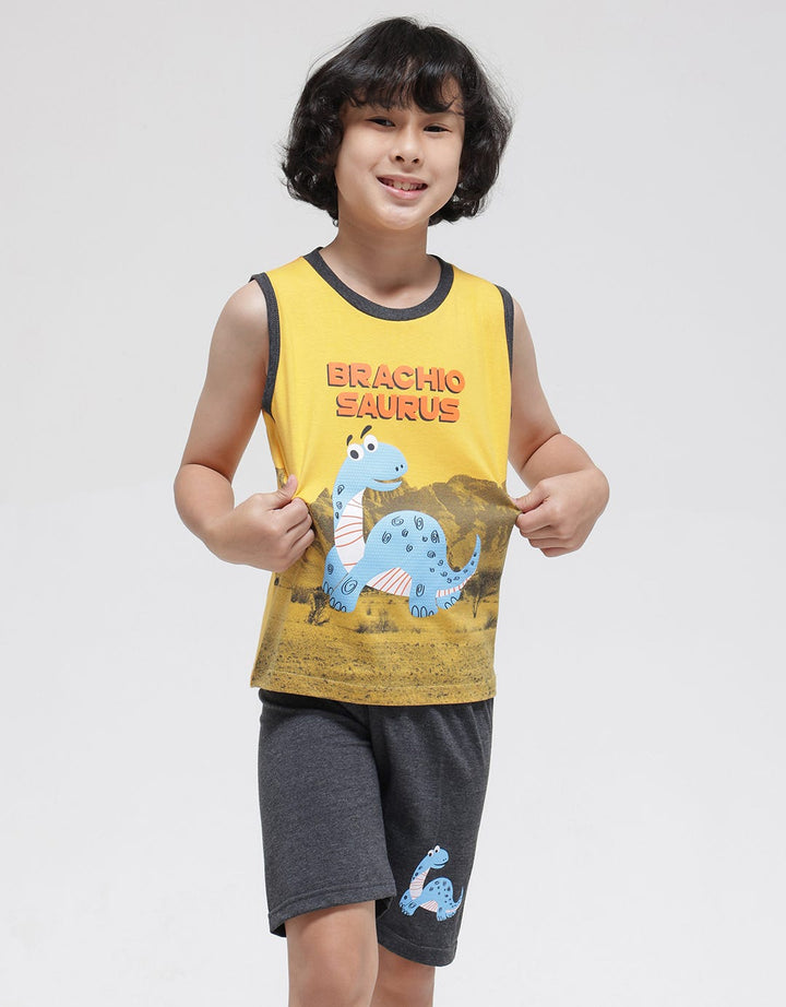 Little M Top - Bottom Brachiosaurus Singlet Suit
