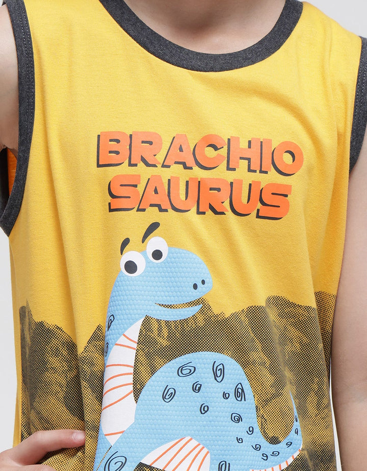 Little M Top - Bottom Brachiosaurus Singlet Suit