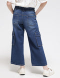 Nevada Denim Long Pants Wide Leg Cargo With Two Pockets