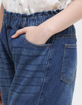 Nevada Denim Long Pants Wide Leg Cargo With Two Pockets