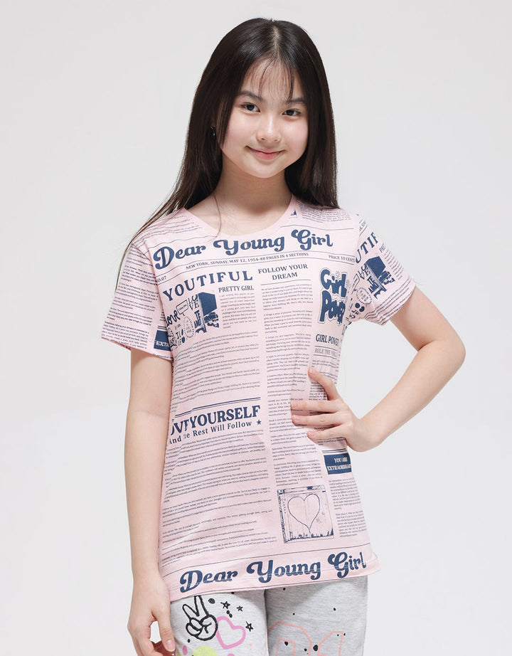 Nevada Short Sleeve T-Shirt Print Full Print Newspaper Wording
