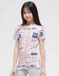 Nevada Short Sleeve T-Shirt Print Full Print Newspaper Wording