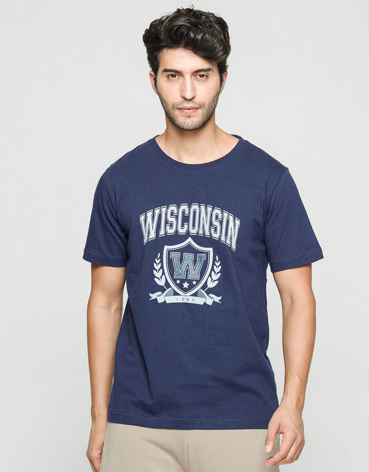 T Zone Wisconsin Print Men's Theme T-Shirt