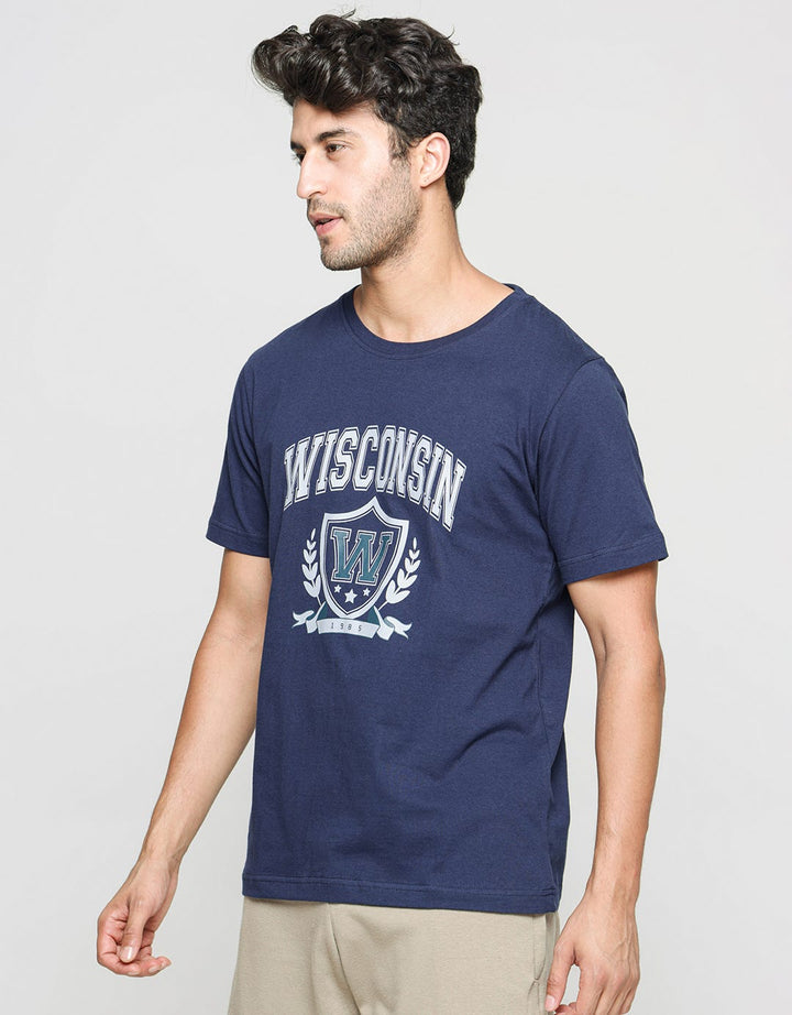 T Zone Wisconsin Print Men's Theme T-Shirt