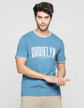 T Zone Short Sleeve T-Shirt Print Theme Retro Words - Brooklyn