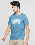 T Zone Short Sleeve T-Shirt Print Theme Retro Words - Brooklyn