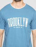 T Zone Short Sleeve T-Shirt Print Theme Retro Words - Brooklyn