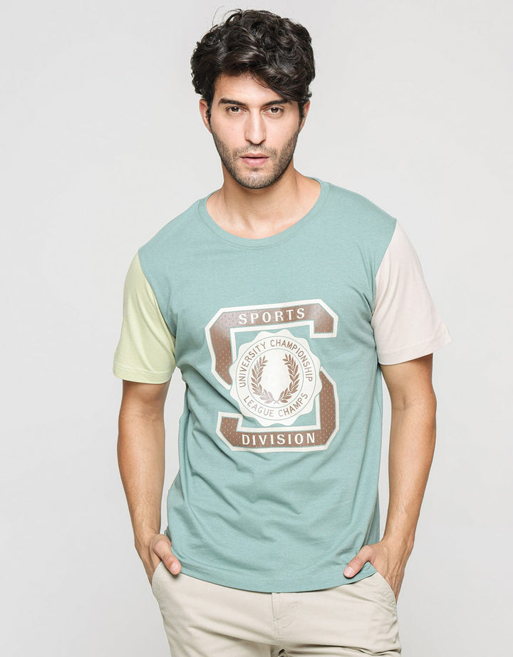 T Zone Sports Div Print Kaos Theme Pria