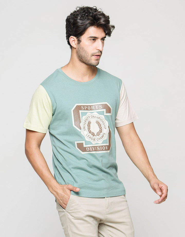 T Zone Sports Div Print Kaos Theme Pria