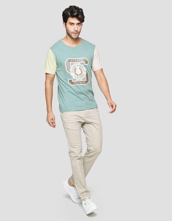 T Zone Sports Div Print Kaos Theme Pria